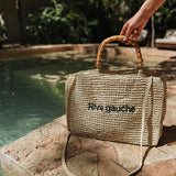 RIVE GAUCHE BEIGE RAFFIA BAG