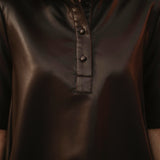 BLAIR BROWN LEATHER DRESS