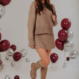 ROSALIND TAUPE KNITTED TWO-PIECE SET