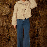 BEIGE TEDDY TWIST JACKET