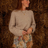 LUMEA LIGHT TAUPE KNIT SWEATER