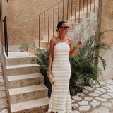 TOLUCA ECRU RUFFLE DRESS