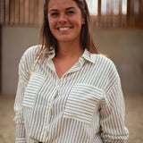 CAMILA WHITE STRIPED BLOUSE