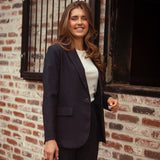 EMERSON DARK BLUE STRIPED SUIT