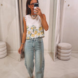 PRE-ORDER SUZANNE ECRU LEMON TOP