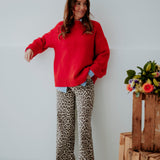 JOANIE RED KNIT SWEATER