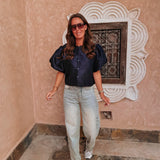 HABIBA DARK BLUE MUSTHAVE BLOUSE