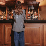 DISCO SLEIGH GREY SEQUIN BLAZER