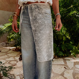 BLUE WIDE LEG JEANS 1038