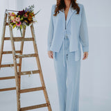SASKINE BABY BLUE BLAZER BLOUSE