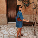 VIVA LA SUMMER BLUE DENIM DRESS
