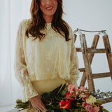ARIANA YELLOW LACE BLOUSE