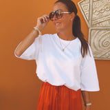 ALEJANDRA WHITE OVERSIZED T-SHIRT