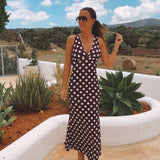 VERANIA BURGUNDY POLKADOTS DRESS