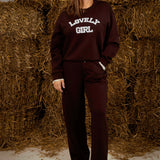 LOVELY GIRL BROWN JOGGING SUIT