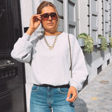 XANTHE LIGHT GREY MUSTHAVE SWEATER