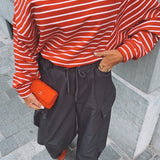 TAMMY RED STRIPED SWEATER
