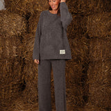 PERRIN GREY KNITTED TWO-PIECE SET