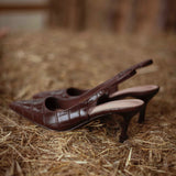 MARN BROWN SLIDE BACK HEELS