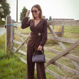 UTAH BROWN TWO-PIECE SET