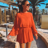 SOLLER RED TWO-PIECE SET