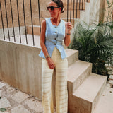 ZAPATA LIGHT BLUE DENIM BUTTON BLOUSE