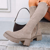 AUTUMNIA TAUPE SUEDE BOOTS