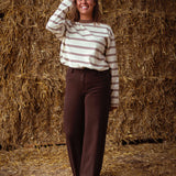 BROWN WIDE LEG JEANS 9092-9