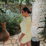 VIVA LA VIDA BUTTER YELLOW FLOWER SKORT