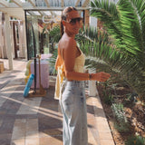 PALMA YELLOW CHECKERED TOP