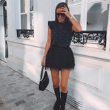 MORRIN BLACK STUDS TOP