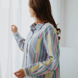PASTEL STRIPED MULTICOLOR BLOUSE
