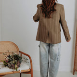 SOFIA KHAKI CHECKERED BLAZER