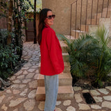SMILES ONLY RED BLAZER