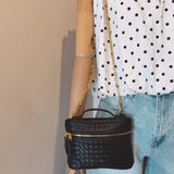 INDRA BLACK WOVEN BAG