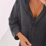 ROMILLY BLACK CHECKERED BLOUSE