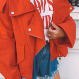 JUNESSA RED DENIM JACKET