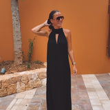 VALENTINA LONG BLACK DRESS