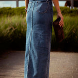 BAILEY BLUE LONG DENIM SKIRT 8519-1