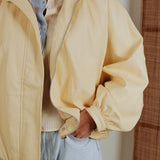 RANI LIGHT YELLOW LEATHER JACKET