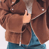JUNESSA BROWN DENIM JACKET