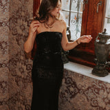 GLAM NIGHT BLACK SEQUIN TWO-PIECE SET