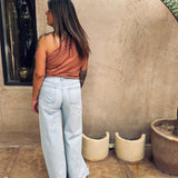 DUNES & DATES TERRACOTTA ONE SHOULDER TOP
