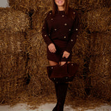 AUTUMNHEART BROWN KNIT SWEATER