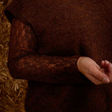 PRE-ORDER KEIRA BROWN LACE PULL