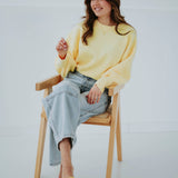 GWENDOLINE BUTTER YELLOW KNIT SWEATER