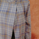 IFRANE LIGHT BLUE CHECKERED BLAZER