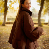 HELLO OCTOBER BROWN PUFFER JACKET