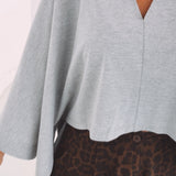 KAREN GREY V-NECK SWEATER