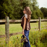 WILLOW BROWN SLEEVELESS JACKET